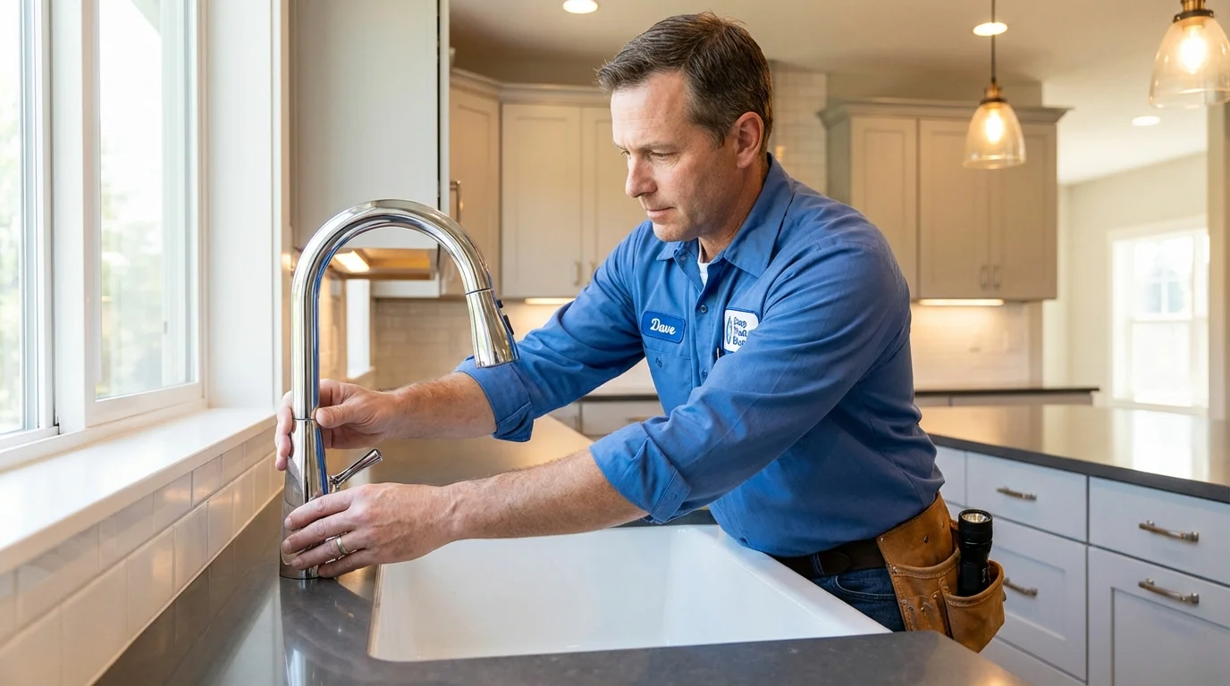 Kitchen faucet installation by Johns Plumbing LLC in Mound City