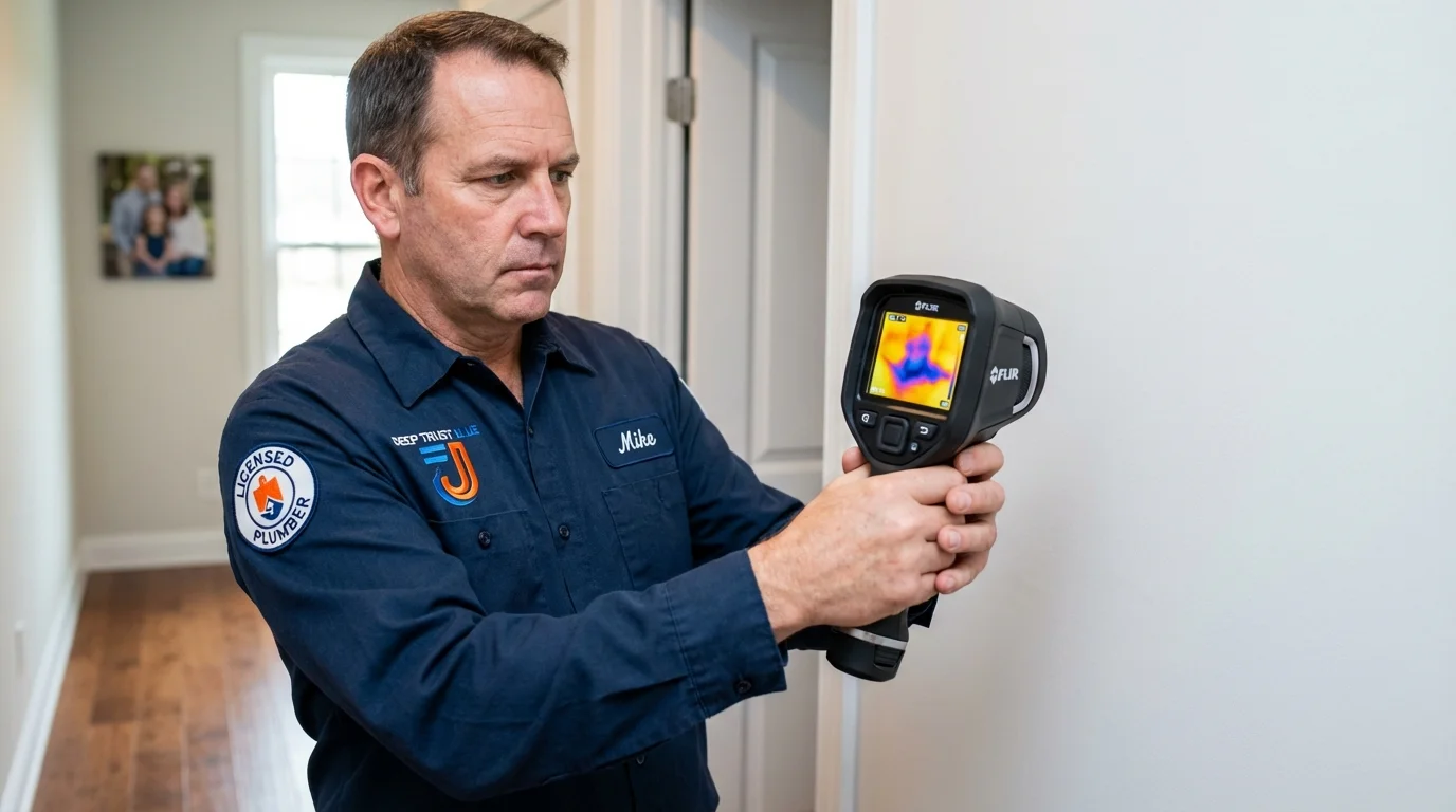 Thermal imaging leak detection by Johns Plumbing LLC in Mound City